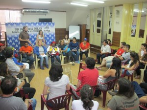 Expedición pedagógica Liga de los Pueblos libres » En AGMER Central, compartiendo experiencias con estudiantes universitarios