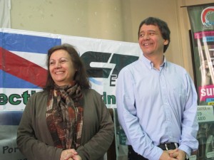 Teresa Maye y Marcelo Pagani, candidatos al IOSPER por AGMER, agrupamiento Docentes.