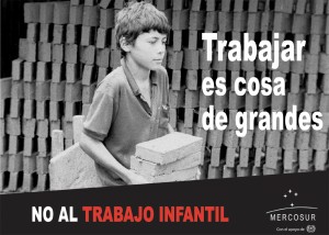 Afiche de la Campaña del Mercosur contra el trabajo infantil - 2004