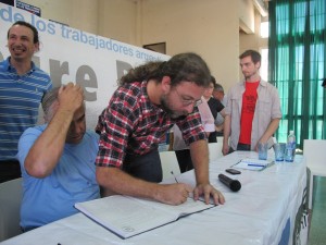 Leandro Pozzi, secretario Gremial CTA Entre Ríos.