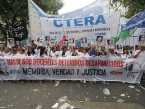 CTERA en la marcha en Ciudad de Buenos Aires