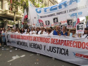 CTERA en la marcha en Ciudad de Buenos Aires