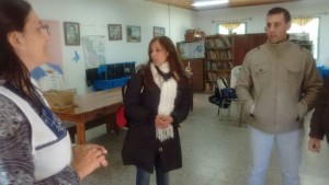 Recorrida de escuelas afectadas por la creciente en Paranacito.