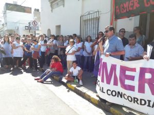 La movilización de docentes fue masiva en Concordia