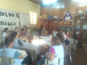 En el departamento Tala se realizaron asambleas en las escuelas. 