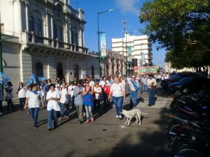 Fue contundente la movilización de AGMER Uruguay, que contó con la adhesión de la CGT local y de ATE.