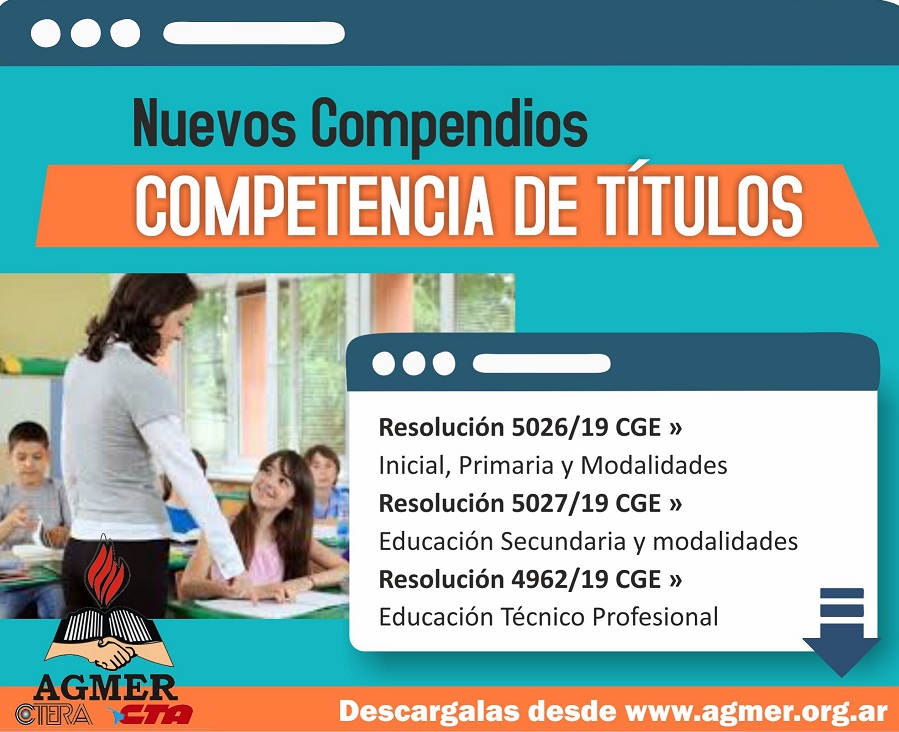 Nuevos compendios de competencias de t tulos