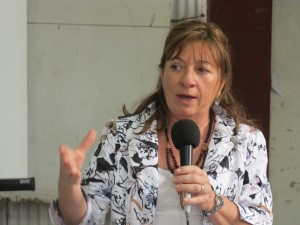 Expedición pedagógica Liga de los Pueblos libres » En Alberdi, conferencia de Marta Zamero