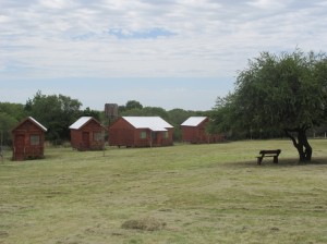 Las cabañas en el Complejo Carlos Fuentealba