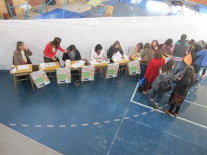 A primera hora, las acreditaciones. 