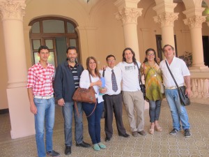 Los representantes de Larroque, junto a compañeros de Seccional Gualeguaychú y CDC